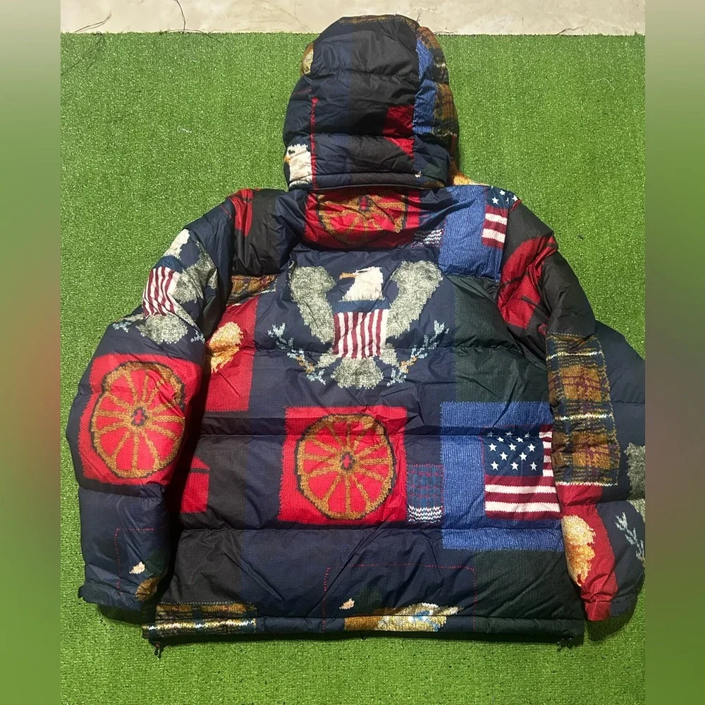 Polo Ralph Lauren Country USA Flag Patchwork Down Jacket Coat Size 2XL $398 - Picture 9 of 9